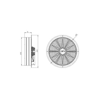 Bahçıvan Bsm 400 Sanayi Tipi Aksiyel Fan - 2