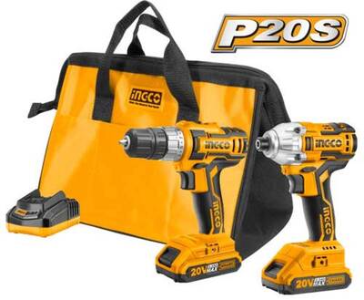 Li-ion Akülü 2 li Kombo Set - Matkap ve Vidalama 20V 2.0Ah - 1