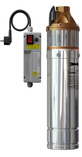 Sumak 4SDM100 4 İnch Paslanmaz Dalgıç Pompa Monofaze (220V) 1HP (Panolu, 30 m. Kablolu) - 1