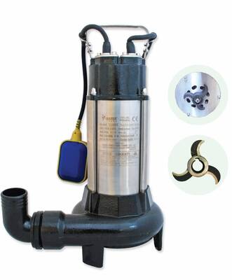 Water Sound V1100DF Bıçaklı Tip Kirli Su Aktarma, Drenaj Dalgıç Pompa 7.5 mt. Yükseklik 15 m3/h - 1
