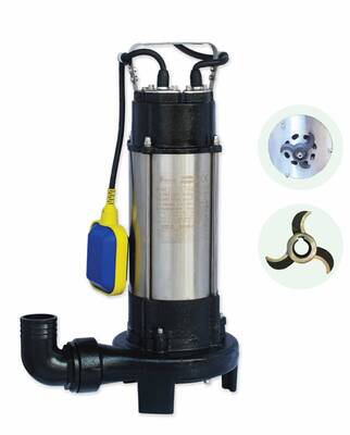 Water Sound V1300DF Bıçaklı Tip Kirli Su Aktarma, Vortex Fanlı Drenaj Dalgıç Pompa 11 mt. Yükseklik 18 m3/h - 1